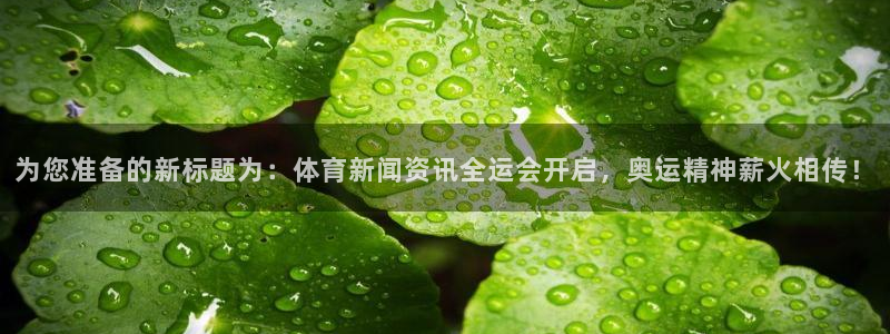 MK体育官方正版app官网：为您准备的新标题为：体育新闻资讯