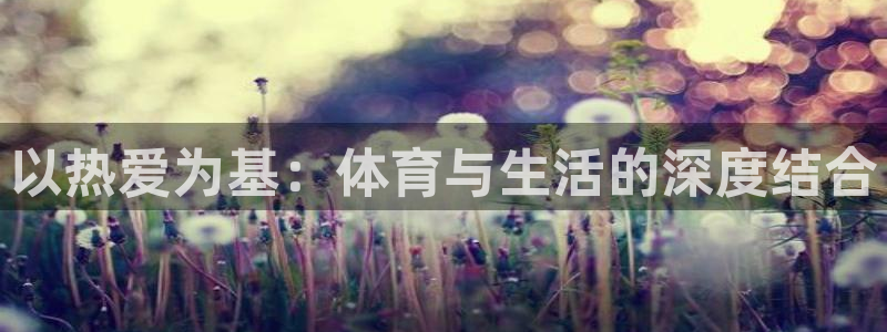 MK体育官方正版app官方：以热爱为基：体育与生活的深度结合